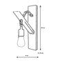 Opviq Aplique de Pared de Pino Macizo en Nogal